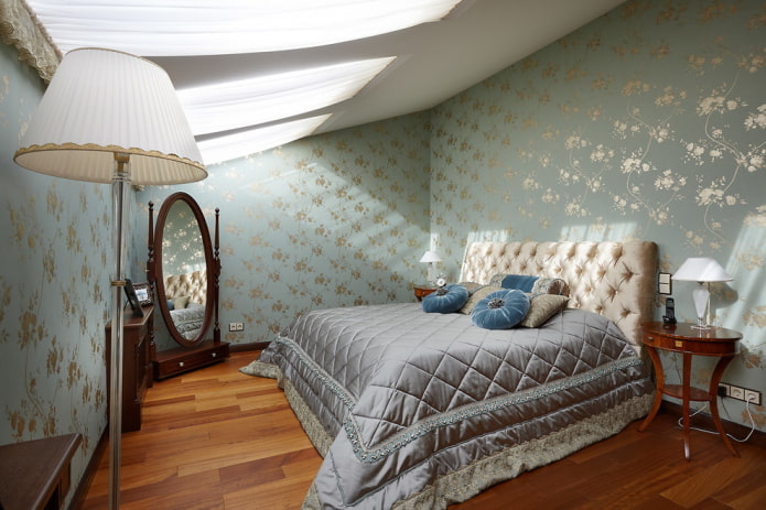 decoração de quarto de sótão
