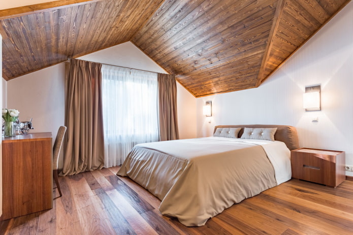 decoração de quarto de sótão
