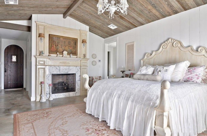 design de interiores de quarto no sótão