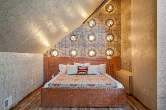 arranjo de um quarto no sótão