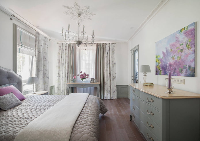 Quarto em tons de lilás