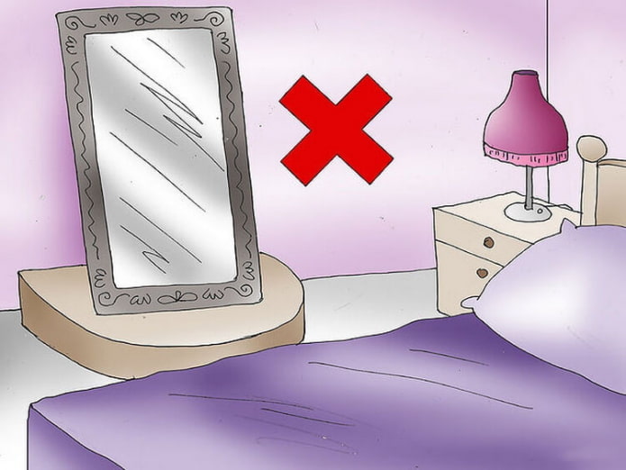 espelho no quarto de acordo com o Feng Shui