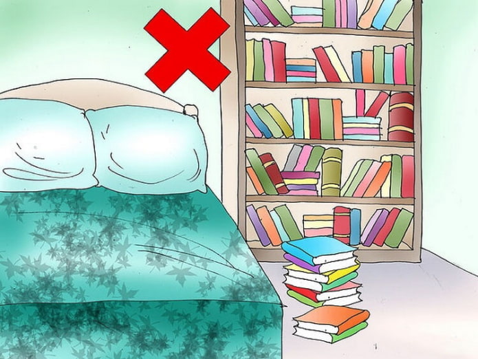 Livros no quarto de acordo com o Feng Shui