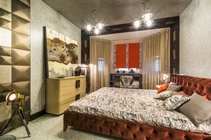 zoneamento de um quarto combinado com uma loggia