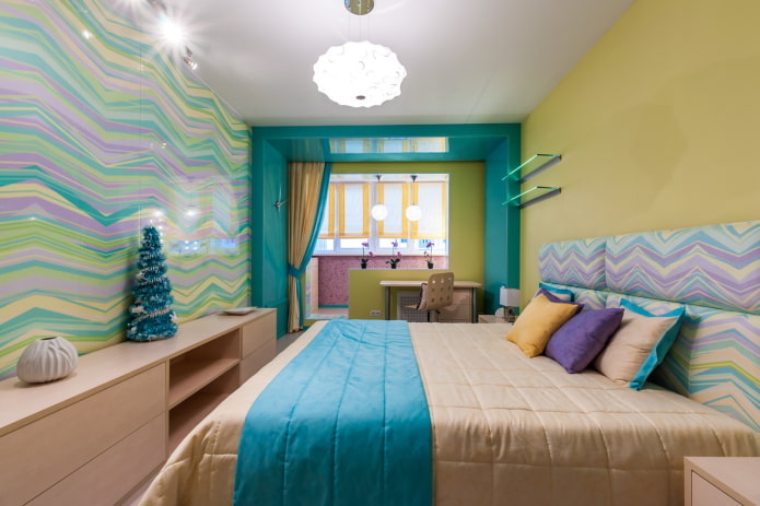 quarto de 9 quadrados em estilo moderno