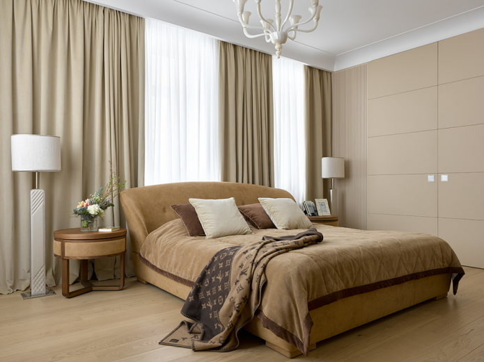 design de interiores de quarto bege
