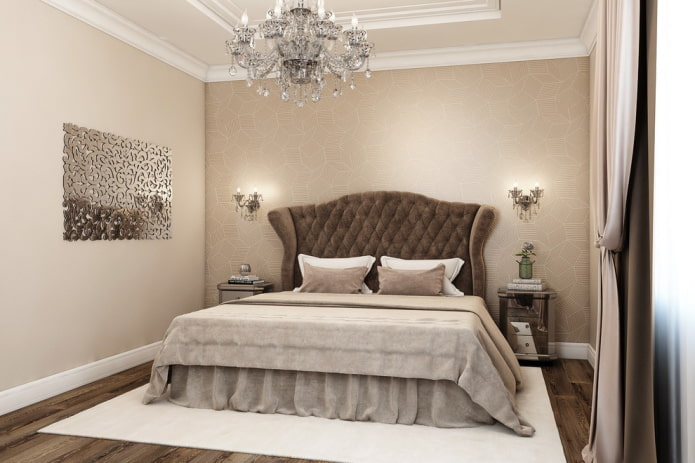 interior do quarto bege chocolate