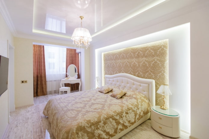 interior de quarto branco e bege