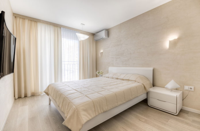 interior de quarto branco e bege