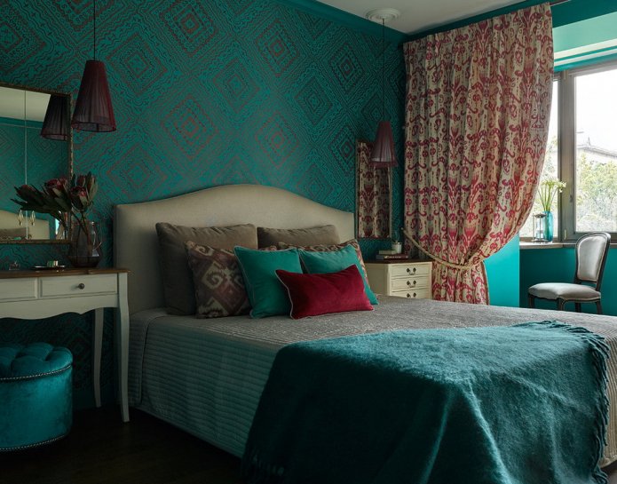 sala turquesa no estilo provençal