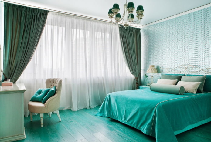 decoração de quarto turquesa