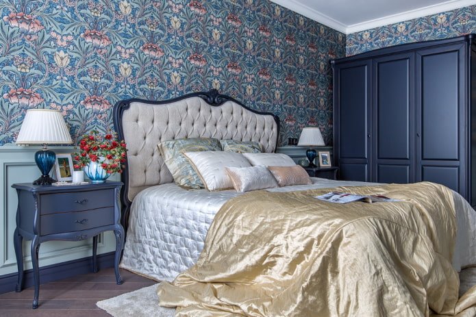 decoração de quarto em estilo clássico