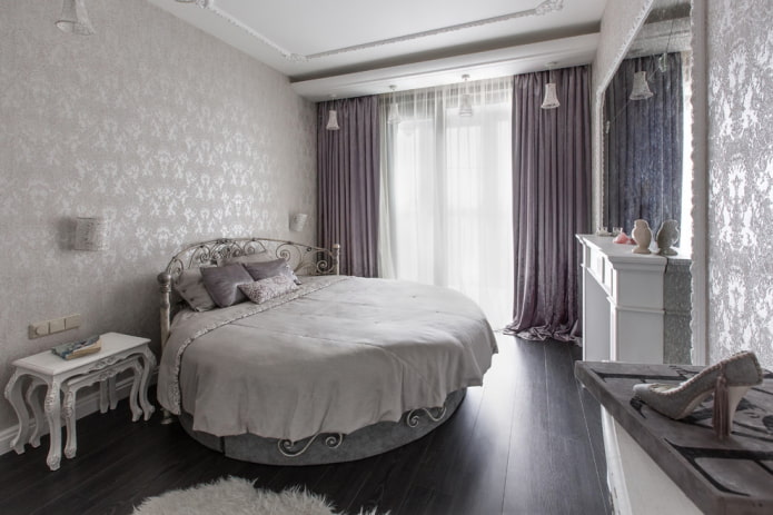 design de interiores de quarto cinza