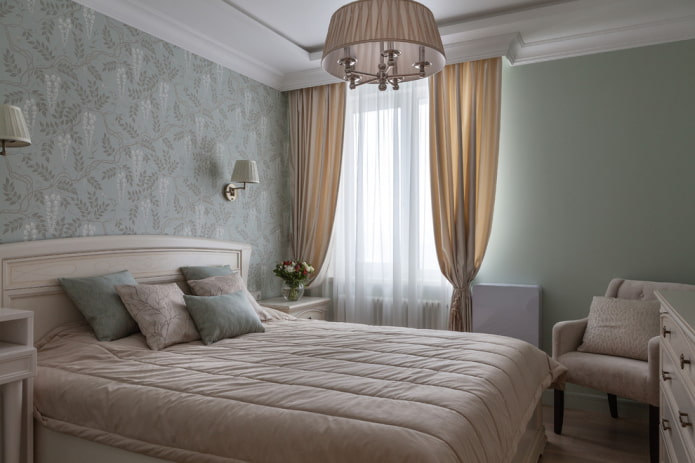 interior do quarto cinza-bege