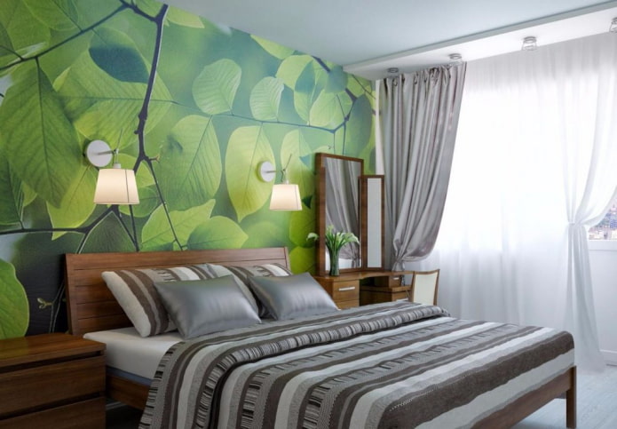 interior do quarto cinza-verde