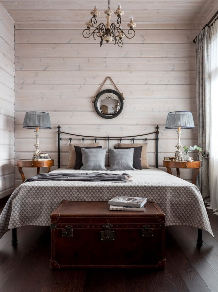 design de interiores de quarto em estilo campestre