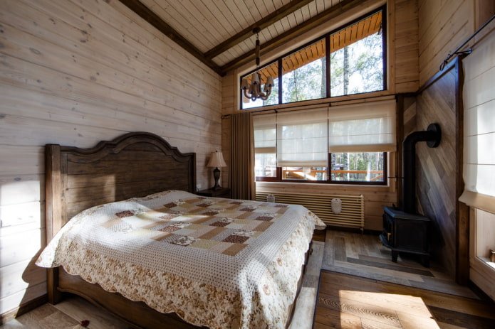 design de interiores de quarto em estilo campestre