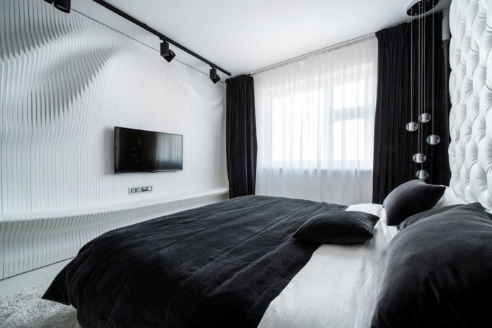 decoração de quarto em estilo high-tech