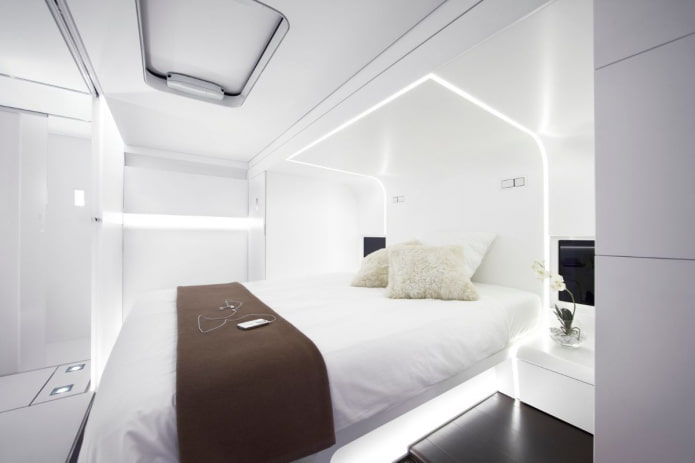 quarto em estilo high-tech