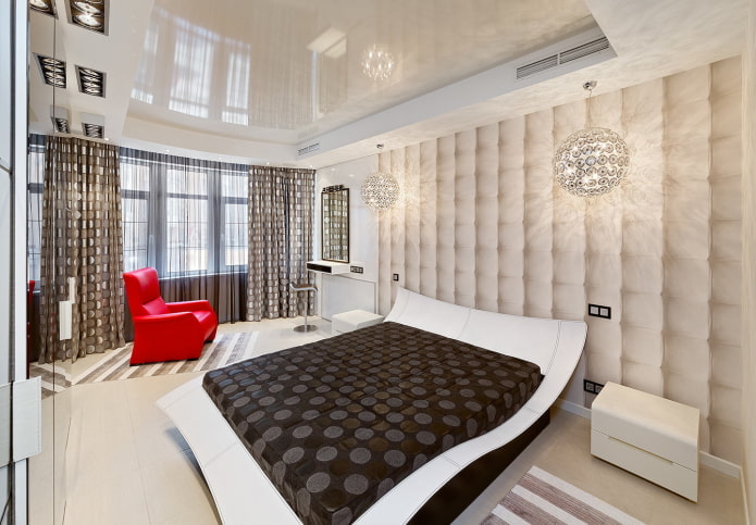 decoração de quarto em estilo high-tech