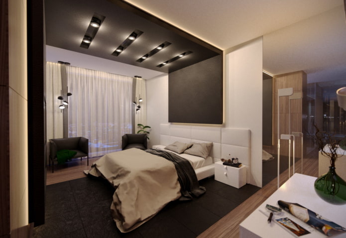 decoração de quarto em estilo high-tech