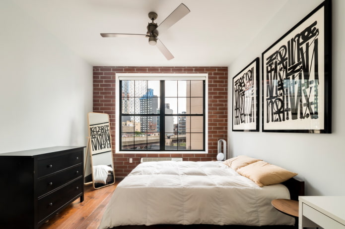 decoração de teto no quarto em estilo industrial
