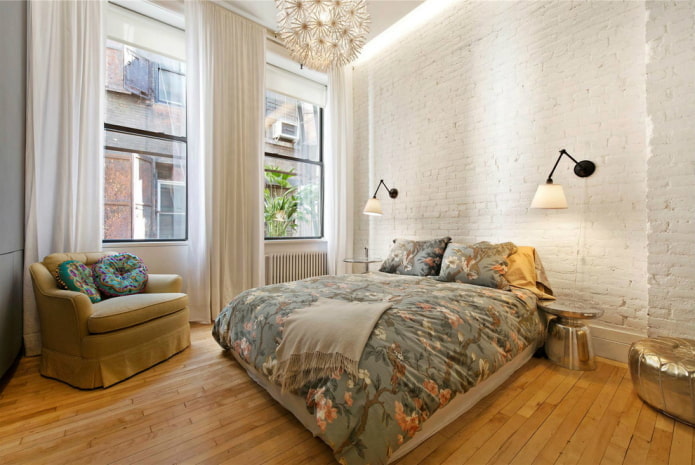 iluminação de quarto em estilo industrial