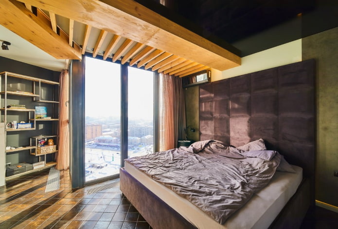 quarto masculino em estilo industrial