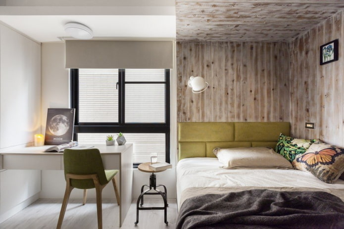 móveis no interior do quarto em estilo industrial