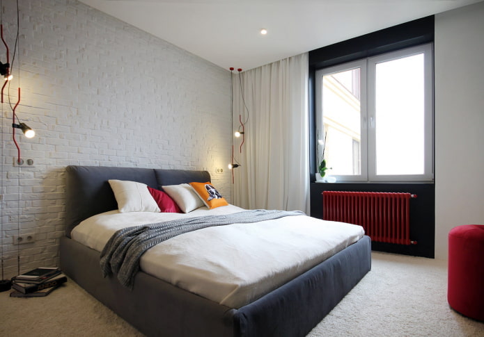 design de quarto pequeno em estilo industrial