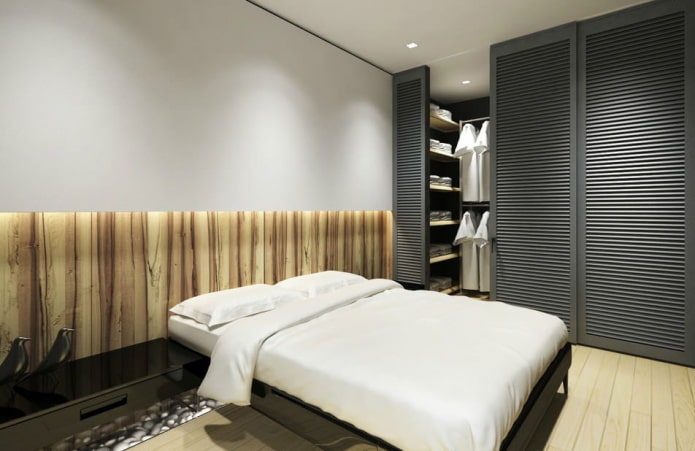 móveis no interior do quarto em estilo minimalista