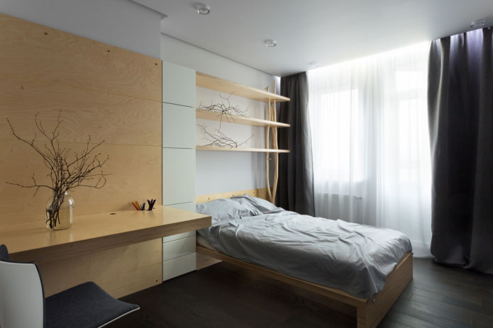 quarto no estilo ecominimalista