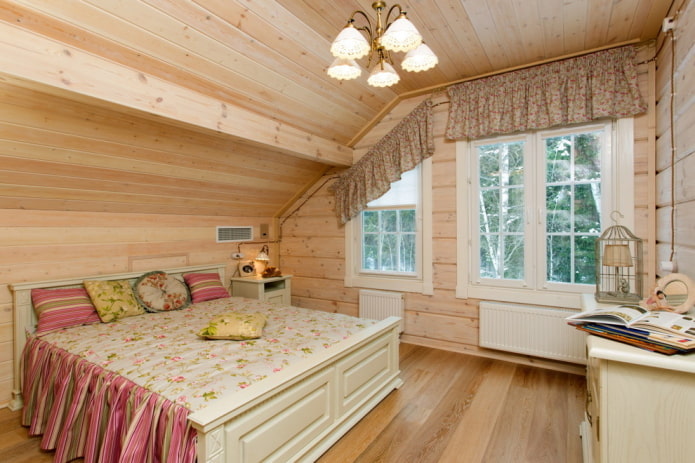 quarto em estilo provençal no interior da casa