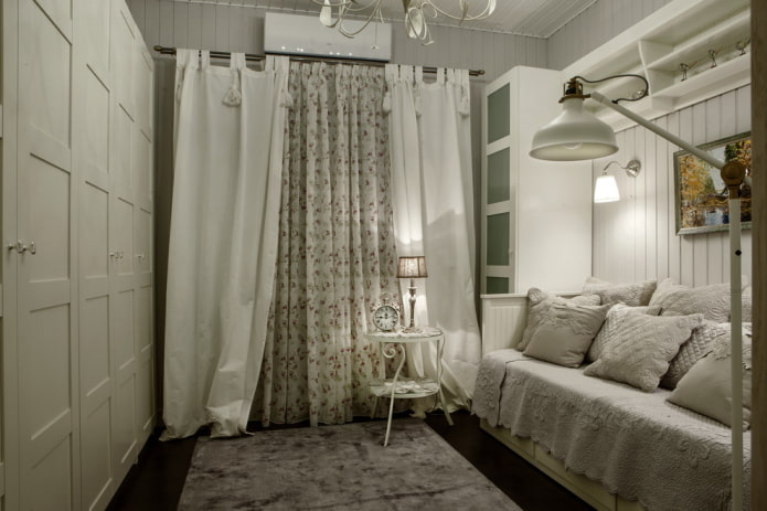 design de quarto pequeno no estilo provençal