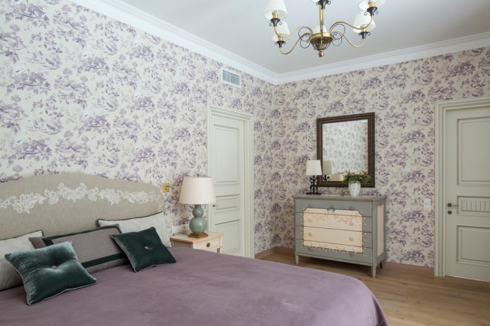 móveis no interior do quarto no estilo provençal