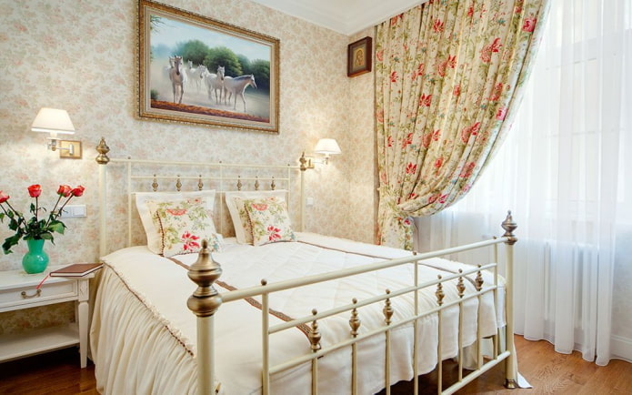 móveis no interior do quarto no estilo provençal