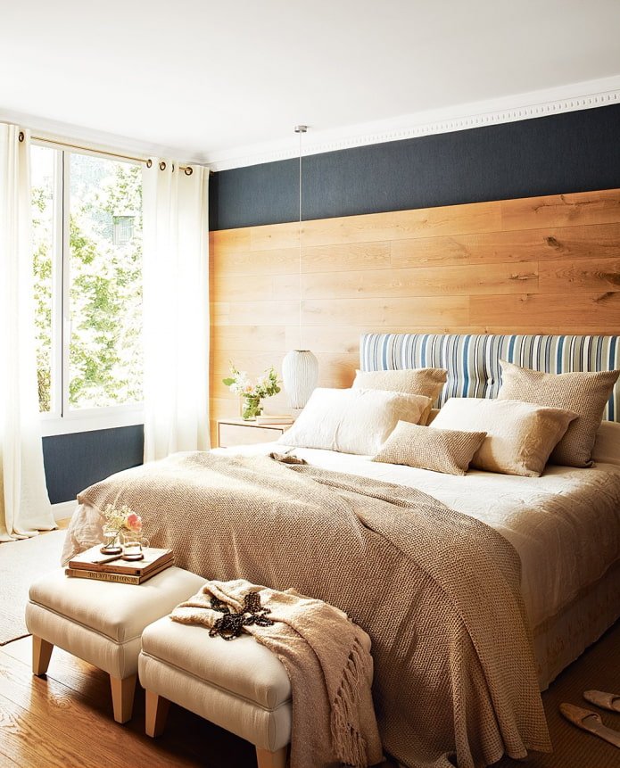 laminado atrás da cama
