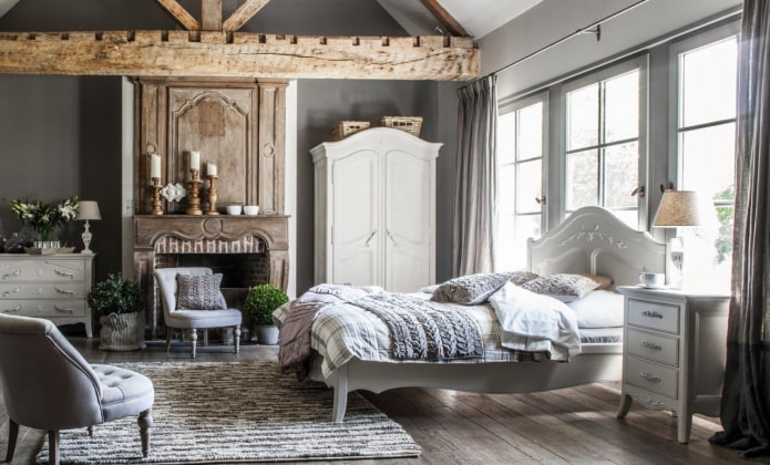 quarto com lareira