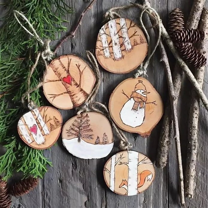 Decorações para a árvore de Natal