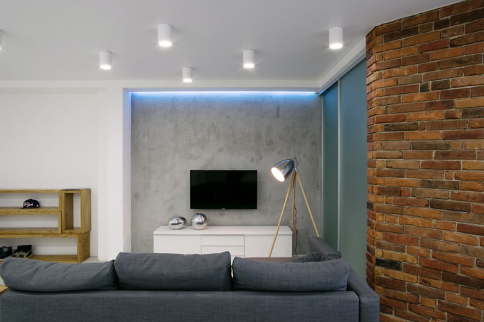 holofotes de teto em design de ambientes
