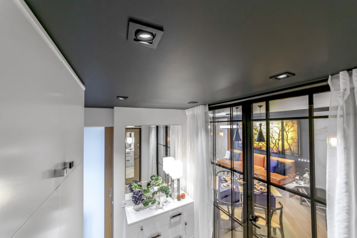 Holofotes embutidos em design de interiores