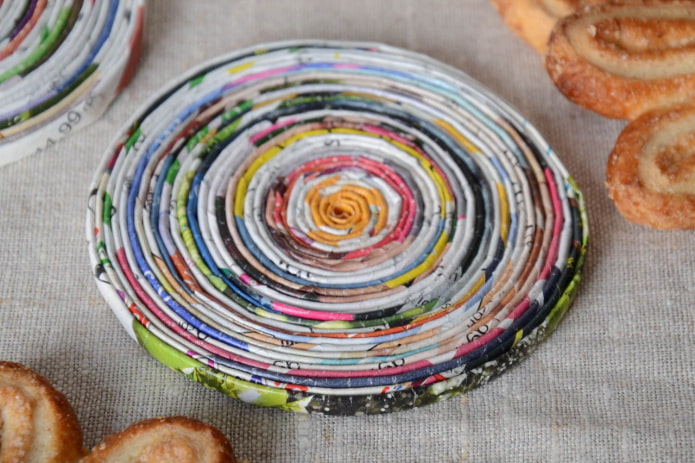 suporte espiral para tubo de revista