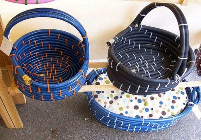 cesta feita de mangueira