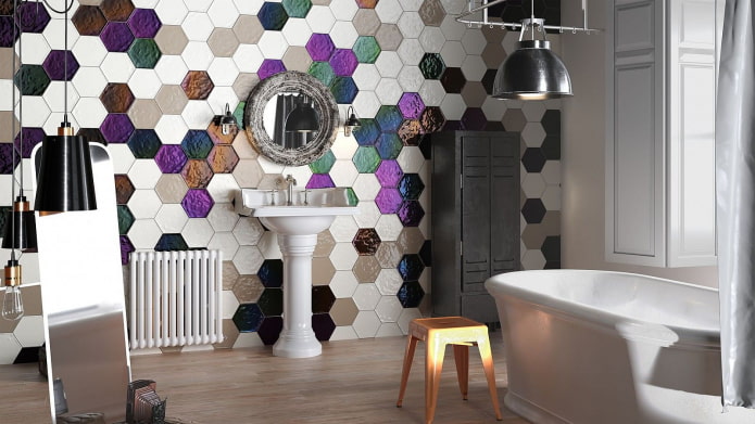 azulejos hexágonos-favos de mel