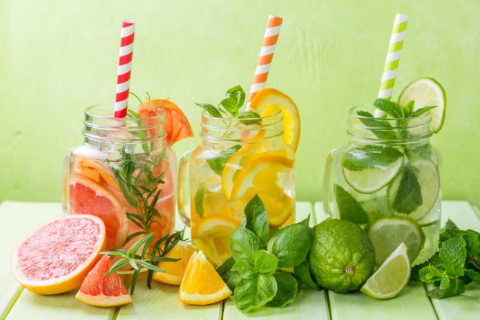 bebidas em potes
