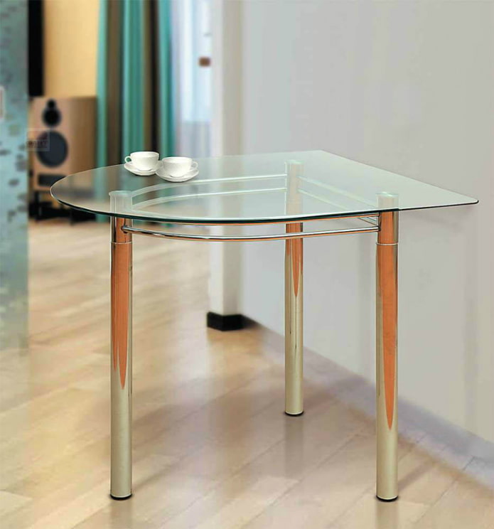 mesa de cozinha com tampo semicircular
