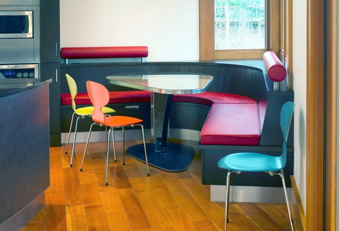 mesa de jantar de canto