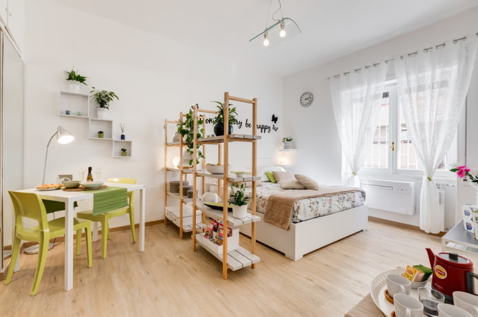 zoneamento de um apartamento de 36 metros quadrados