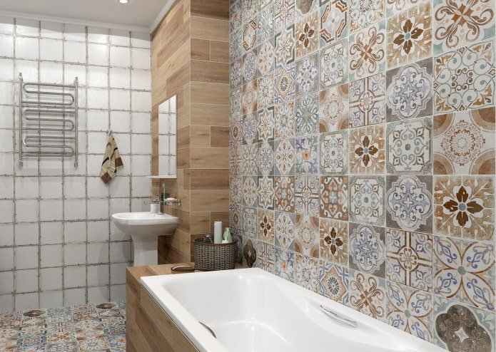 azulejos nas paredes do banheiro