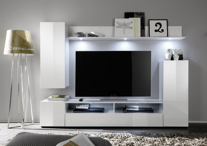 parede para TV na sala de estar